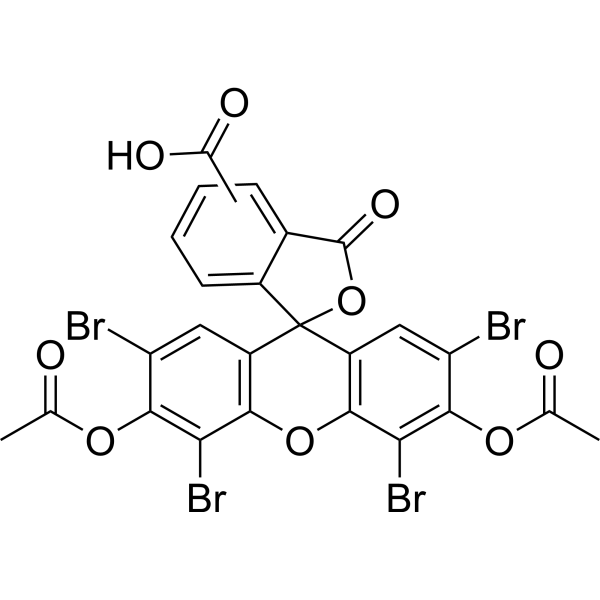 5(6)-Carboxyeosin-diacetate 構造式