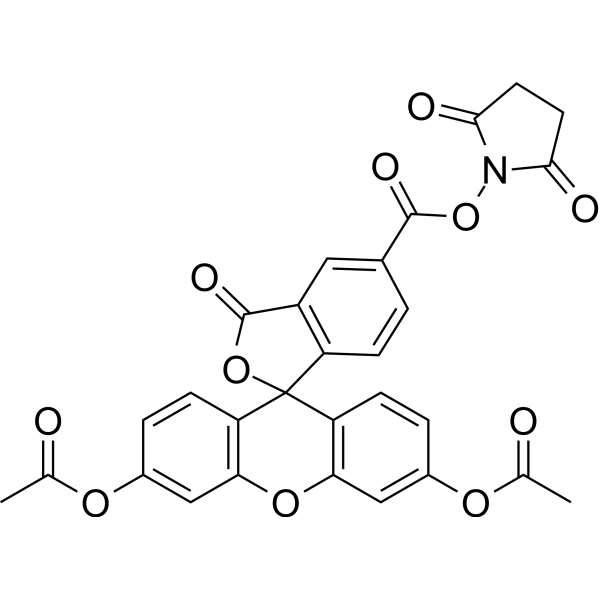 5-Carboxyfluorescein diacetate N-succinimidyl ester Chemical Structure