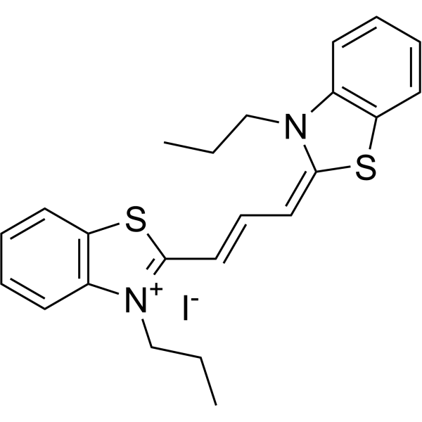 3,3'-Dipropylthiacarbocyanine iodide Chemical Structure