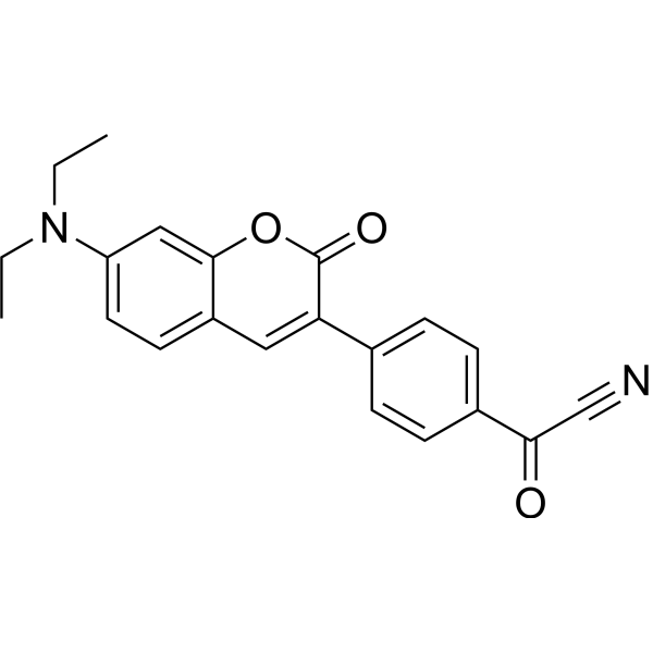 4-(7-Diethylaminocoumarin-3-yl)benzoyl cyanide Chemical Structure