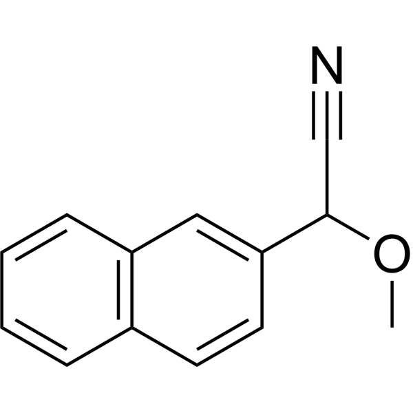 2-Methoxy-2-(naphthalen-2-yl)acetonitrile 構造式