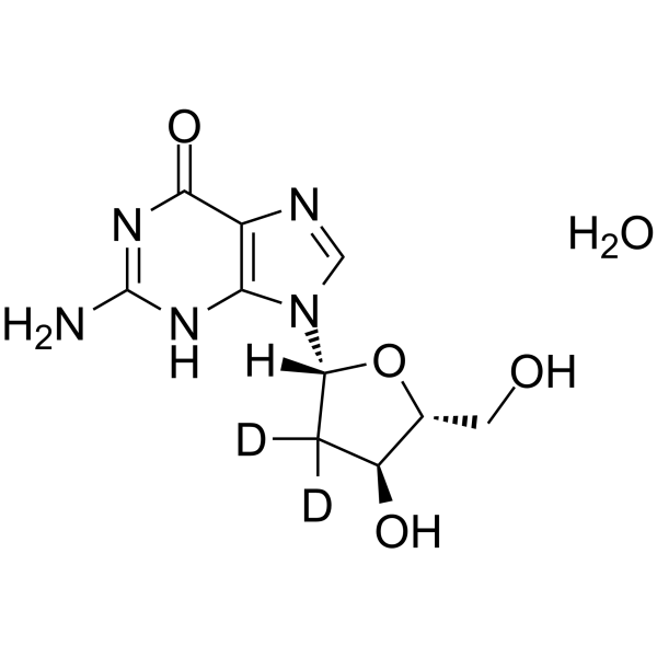 2'-Deoxyguanosine-d2-1 monohydrate Chemical Structure