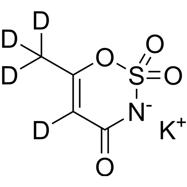 Acesulfame-d<sub>4</sub> potassium Chemical Structure