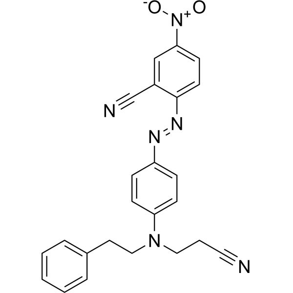 2-4-(2-Cyanoethyl)(2-phenylethyl)aminophenylazo-5-nitrobenzonitrile Chemical Structure