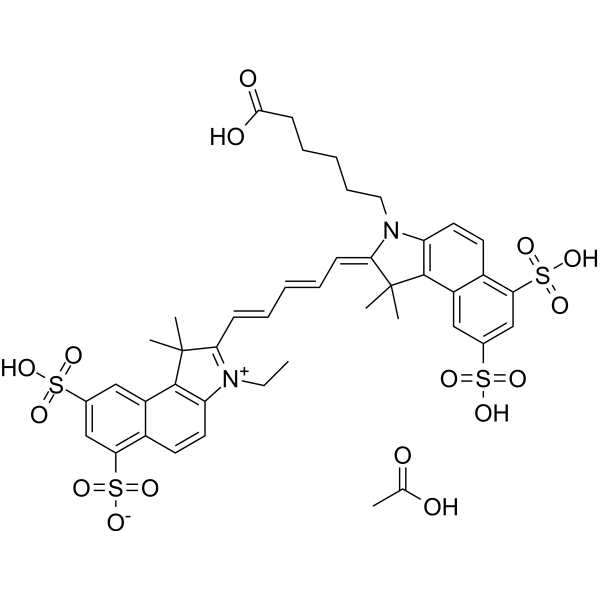 Cy5.5 acetate Chemical Structure