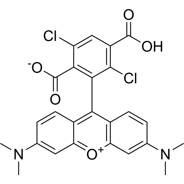 1,4-Dichloro 6-carboxytetramethylrhodamine Chemical Structure