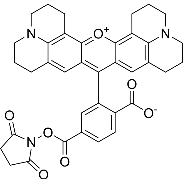 6-Carboxy-X-rhodamine, succinimidyl ester Chemical Structure