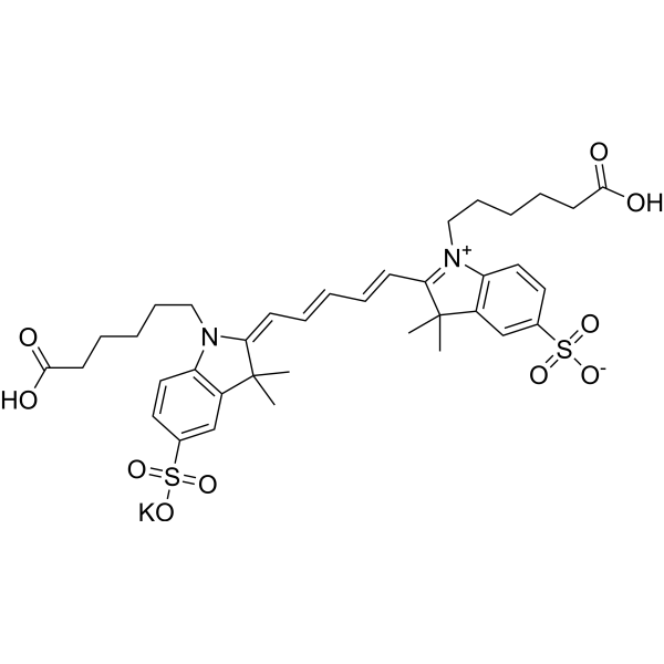 Sulfo-Cy5 diacid potassium Chemical Structure