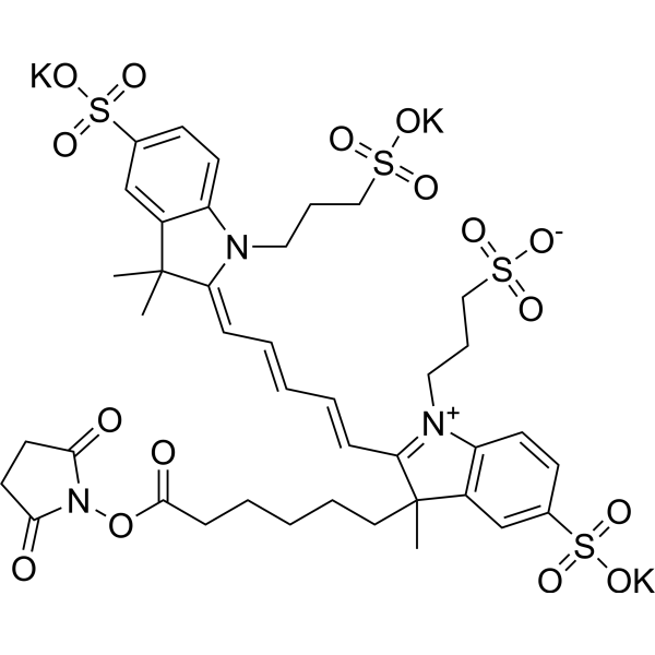 AF647-NHS ester tripotassium Chemical Structure
