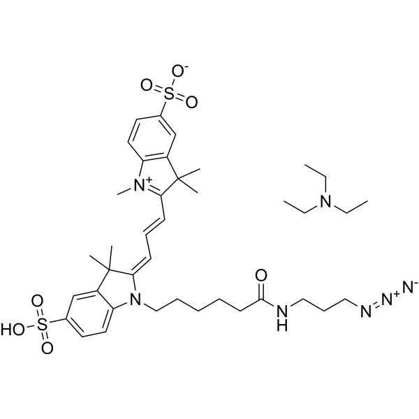 Sulfo-cyanine3 azide TEA Chemical Structure