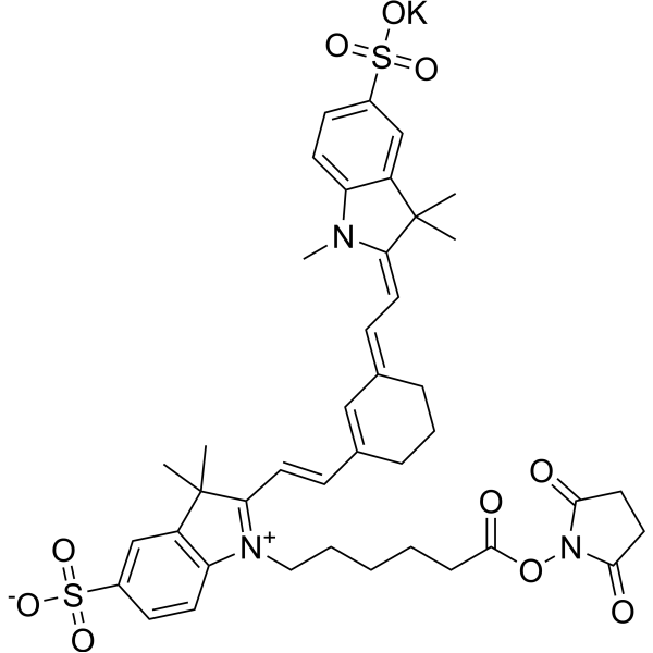 Sulfo-Cyanine7 NHS ester potassium Chemical Structure