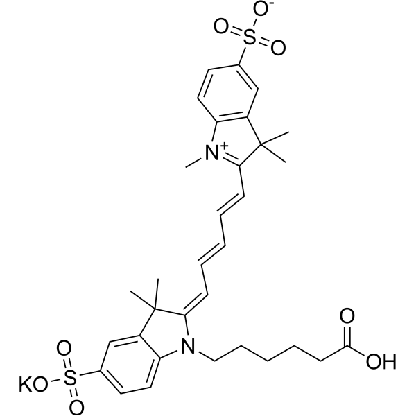 Sulfo-Cy5 <em>carboxylic</em> acid potassium