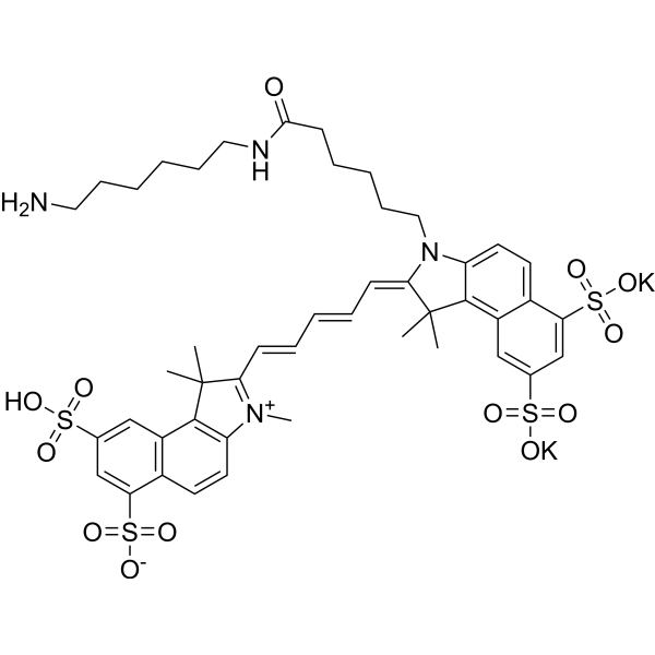 Sulfo-Cyanine5.5 amine potassium Chemical Structure