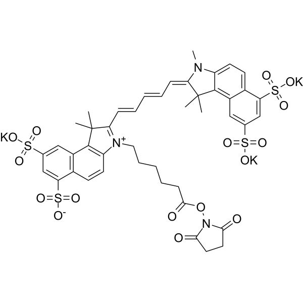 Sulfo-<em>CY-5</em>.5 NHS ester tripotassium
