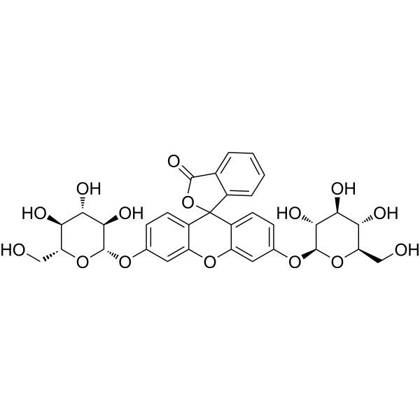 Fluorescein Di-β-D-Glucopyranoside Chemical Structure