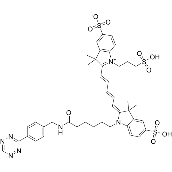 Sulfo-Cy5-tetrazine Chemical Structure