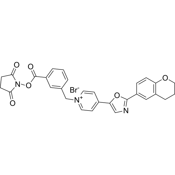 1-[3-(Succinimidyloxycarbonyl)benzyl]-4-[2-(3,4-dihydro-2H-1-benzopyran-6-yl)-5-oxazolyl]pyridinium <em>bromide</em>