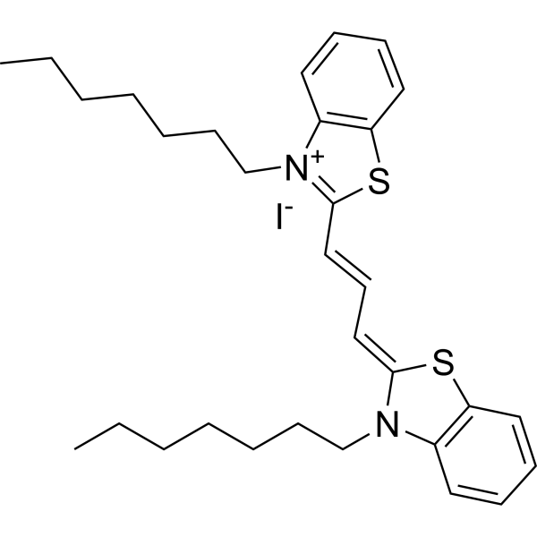 3,3'-Diheptylthiacarbocyanine iodide Chemical Structure