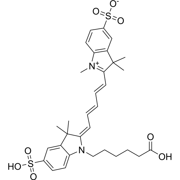 Sulfo-Cy5 carboxylic acid Chemical Structure