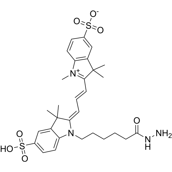 Sulfo-Cy3 hydrazide Chemical Structure