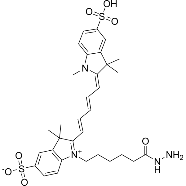 Sulfo-Cy5 hydrazide Chemical Structure