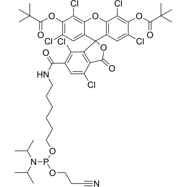 6-Hexachloro-fluorescein phosphoramidite Chemical Structure