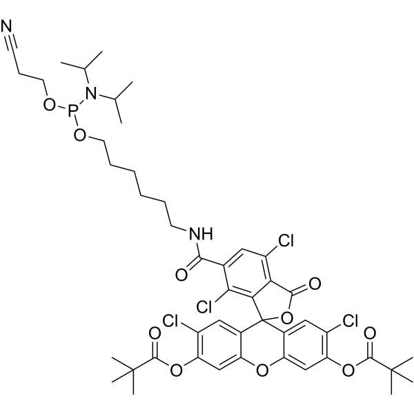 6-TET phosphoramidite Chemical Structure
