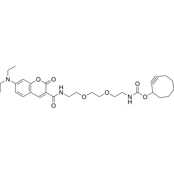 Coumarin-PEG2-SCO Chemical Structure