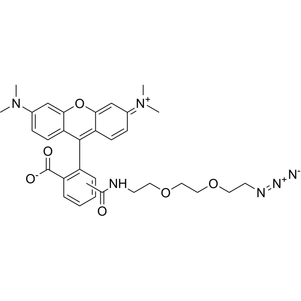 TAMRA-PEG2-N3 Chemical Structure
