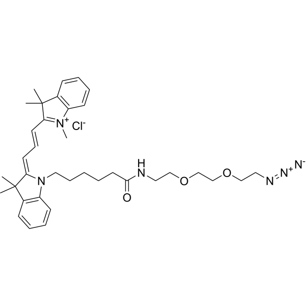 Cy3-PEG2-Azide Chemical Structure