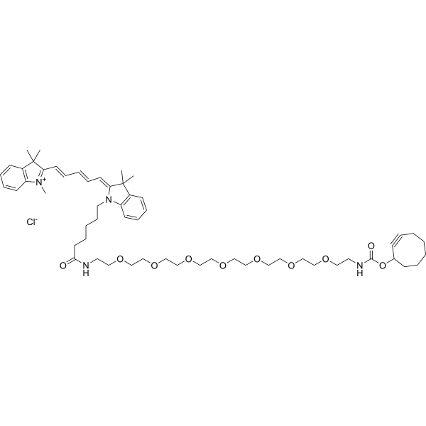 Cy5-PEG7-SCO Chemical Structure