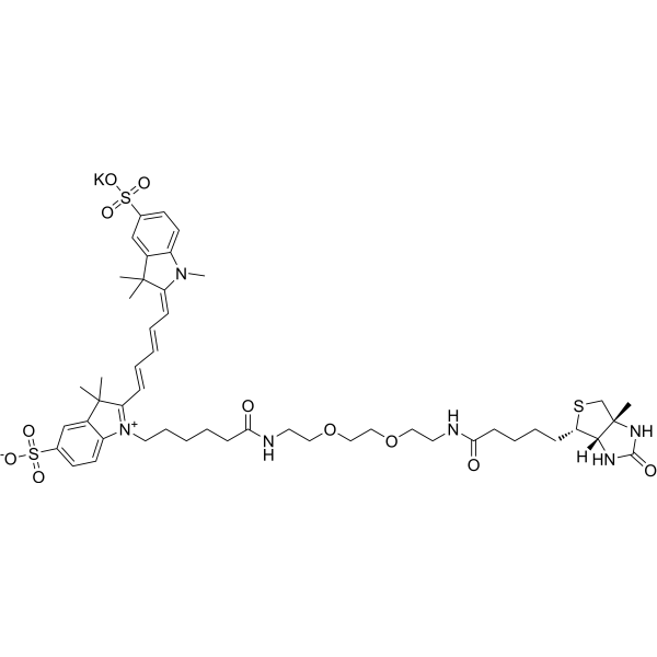 Sulfo-Cy5-<em>PEG</em>3-Biotin