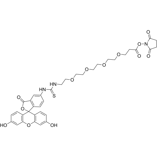 Fluorescein-PEG4-NHS ester Chemical Structure