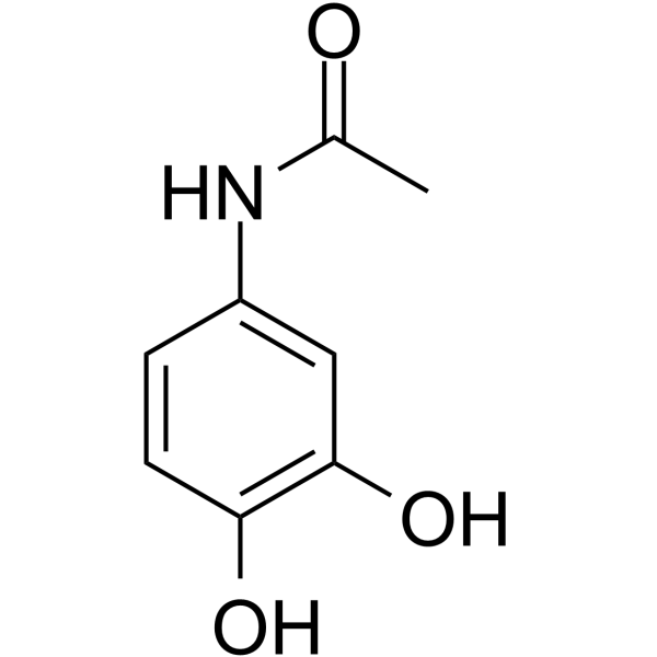 Acetaminophen metabolite 3-hydroxy-acetaminophen Chemical Structure