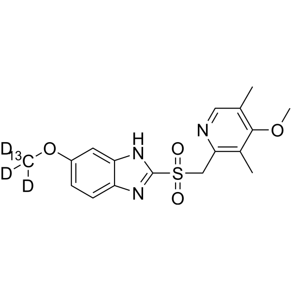 Omeprazole metabolite Omeprazole sulfone-13C,d3 Chemical Structure