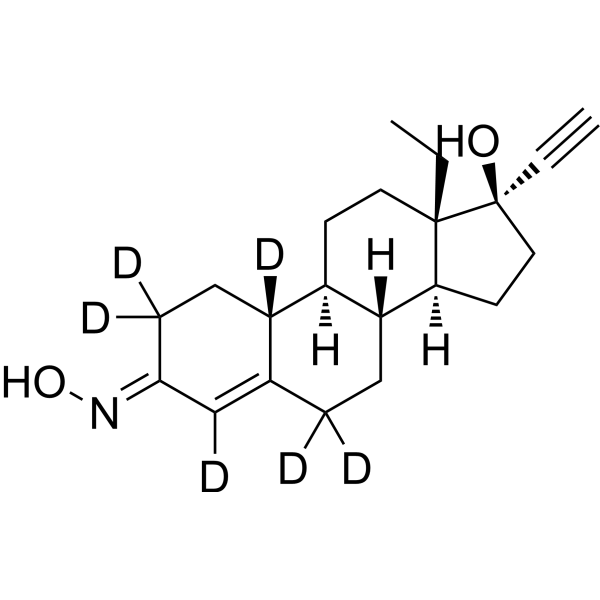 Norgestimate metabolite norelgestromin-d<sub>6</sub> Chemical Structure