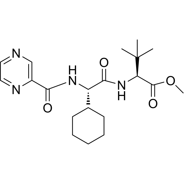 (2<em>S</em>)-Methyl 2-(2-cyclohexyl-2-(pyrazine-2-carboxamido)acetamido)-3,3-dimethylbutanoate