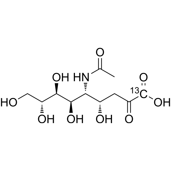 N-Acetylneuraminic acid-<sup>13</sup>C Chemical Structure
