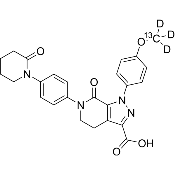 Apixaban acid-13<em>C</em>,d3