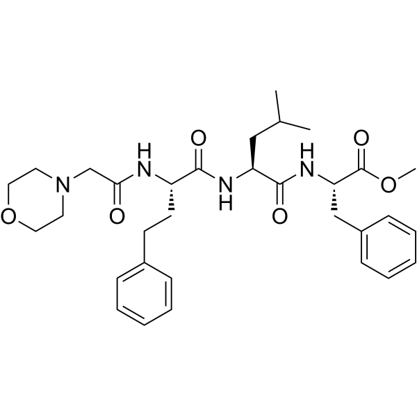 (S)-methyl 2-((S)-4-methyl-2-((S)-2-(2-morpholinoacetamido)-4-phenylbutanamido)pentanamido)-<em>3</em>-phenylpropanoate