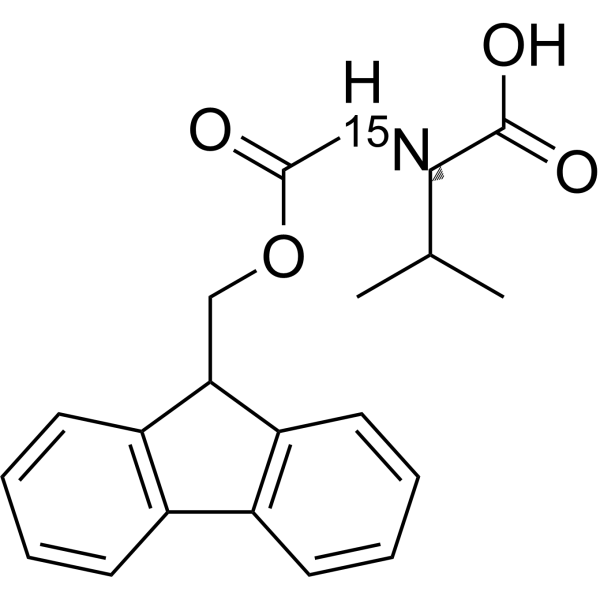 Fmoc-L-Val-OH-<sup>15</sup>N Chemical Structure