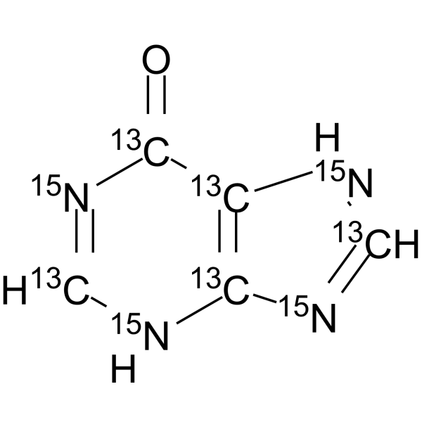 Hypoxanthine-13C5,15N4 Chemical Structure