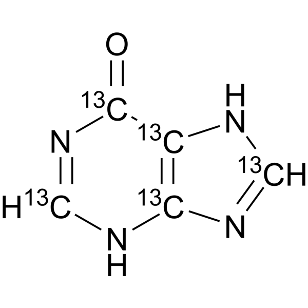 Hypoxanthine-13C5 Chemical Structure