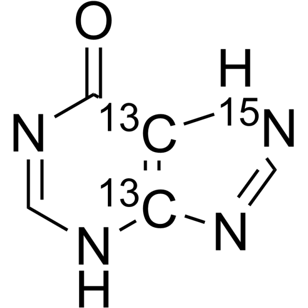 Hypoxanthine-13C2,15N Chemical Structure
