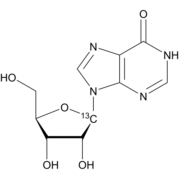 Inosine-<sup>13</sup>C Chemical Structure