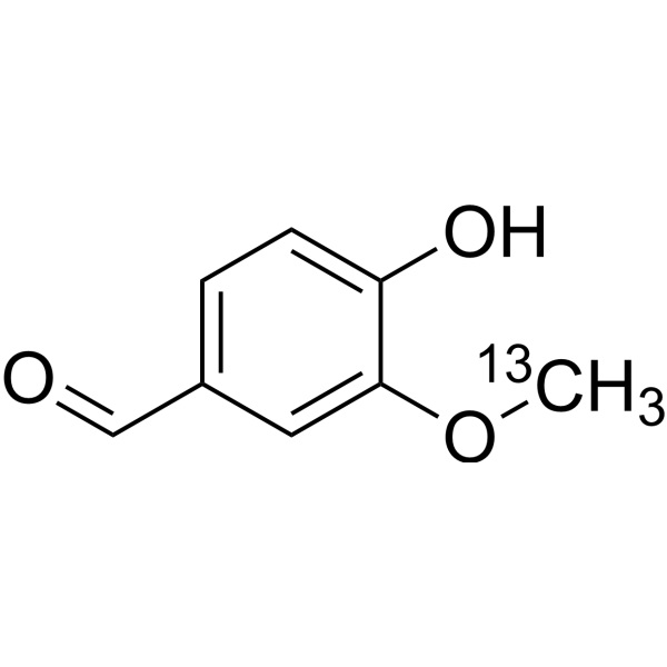 Vanillin-<sup>13</sup>C Chemical Structure