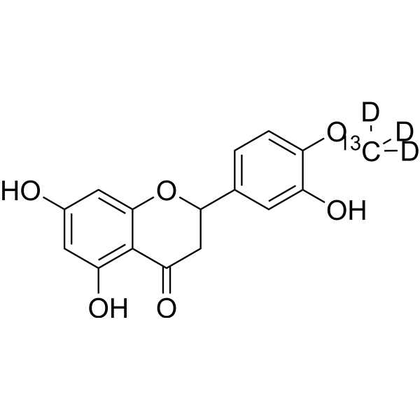 (Rac)-Hesperetin-<sup>13</sup>C,d<sub>3</sub> Chemical Structure