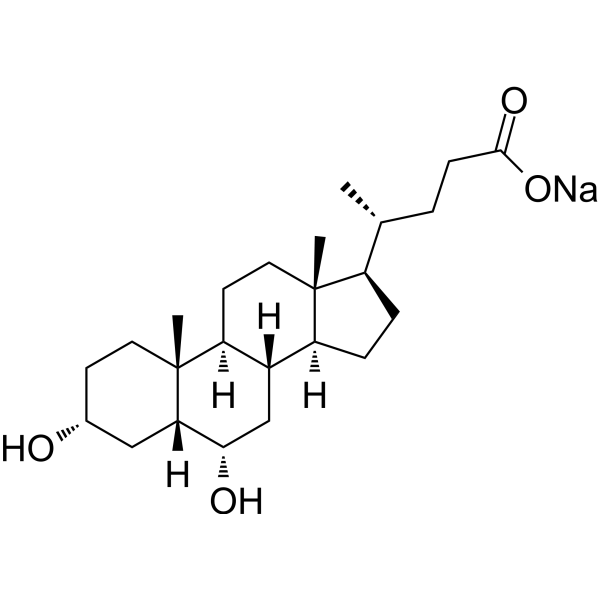 Hyodeoxycholic acid sodium Chemical Structure