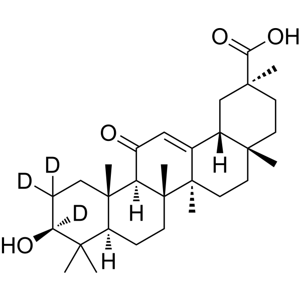 18β-Glycyrrhetinic acid-d<sub>3</sub> Chemical Structure