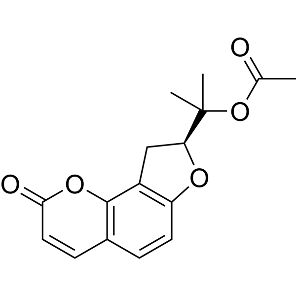 (+)-Columbianetin acetate Chemical Structure